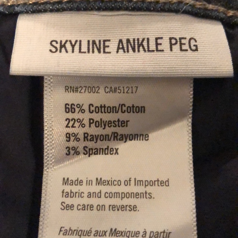 Paige Skyline Ankle Peg Dark Wash Jeans - Picture 6 of 10